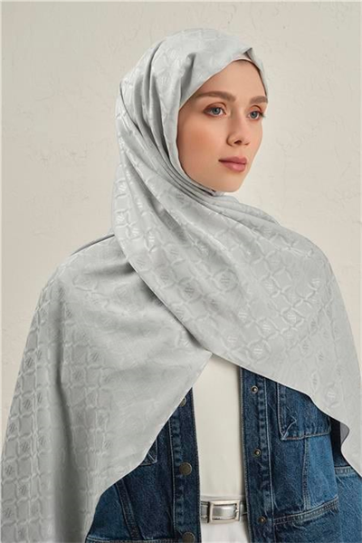 Armine Pamuk  Floş Monogram Zincir Şal 1 23