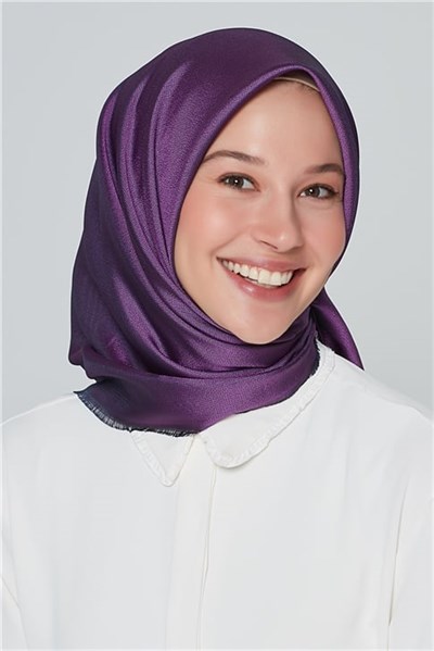 Armine Polyester Eşarp 00Oaat44 Lacivert-Mor