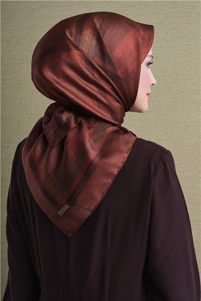 Armine Saf İpek Twill Eşarp 9618D 02