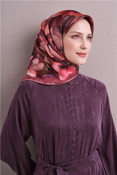 Armine Saf İpek Twill Eşarp 9632D 01