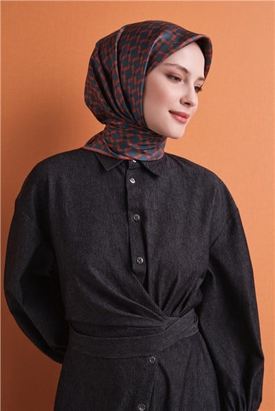 Armine Saf İpek Twill Eşarp 9636D 03