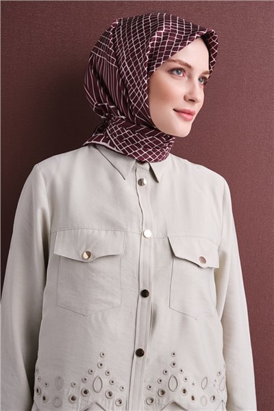 Armine Saf İpek Twill Eşarp 9644D 04