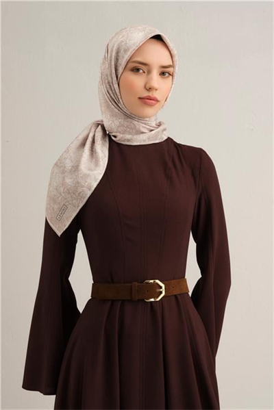 Armine Soyut Desenli Saf İpek Sura Eşarp 9311D 82