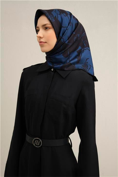 Armine Soyut Desenli Saf İpek Sura Eşarp 9344 41