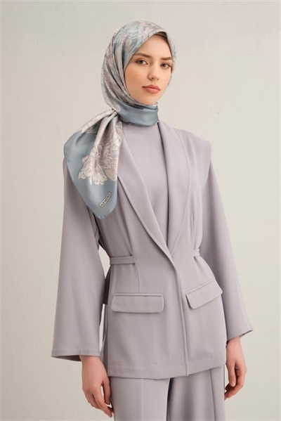 Armine Soyut Desenli Saf İpek Sura Eşarp 9330 06