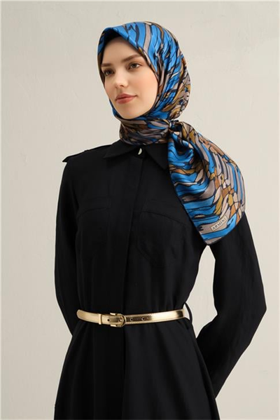 Armine Soyut Desenli Saf İpek Sura Eşarp 9335D 01