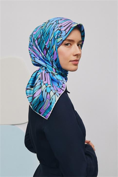 Armine Soyut Desenli Saf İpek Sura Eşarp 9335D 35