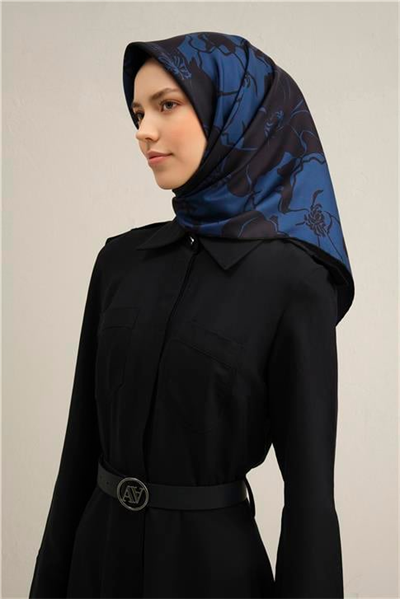 Armine Soyut Desenli Saf İpek Sura Eşarp 9344 41