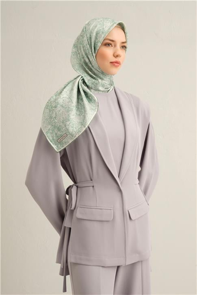 Armine Soyut Desenli Saf İpek Sura Eşarp 9311D 85