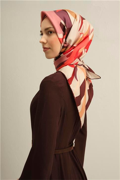 Armine Soyut Desenli Saf İpek Sura Eşarp 9328D 83