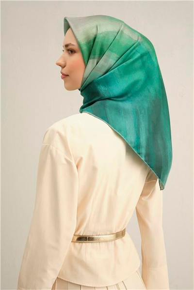 Armine Soyut Desenli Saf İpek Sura Eşarp 9308D 83