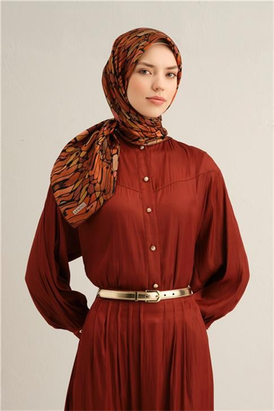 Armine Soyut Desenli Saf İpek Sura Eşarp 9335D 52