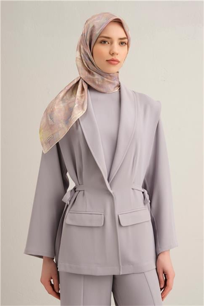 Armine Soyut Desenli Saf İpek Sura Eşarp 9339D 31