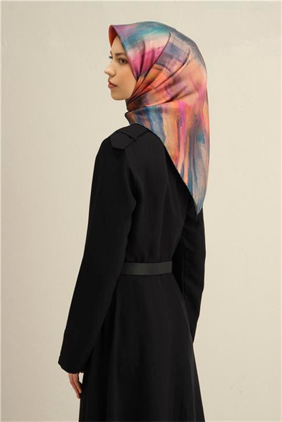 Armine Soyut Desenli Saf İpek Sura Eşarp 9308D 01