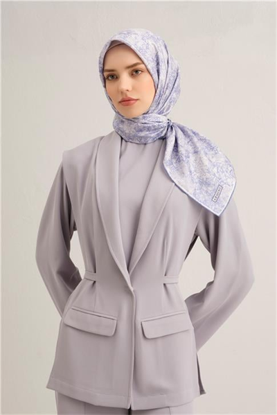 Armine Soyut Desenli Saf İpek Sura Eşarp 9311D 06