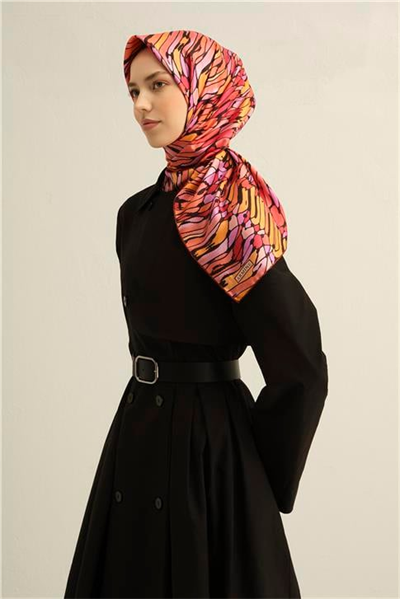 Armine Soyut Desenli Saf İpek Sura Eşarp 9335D 33