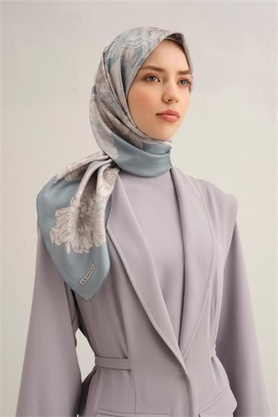 Armine Soyut Desenli Saf İpek Sura Eşarp 9330 06