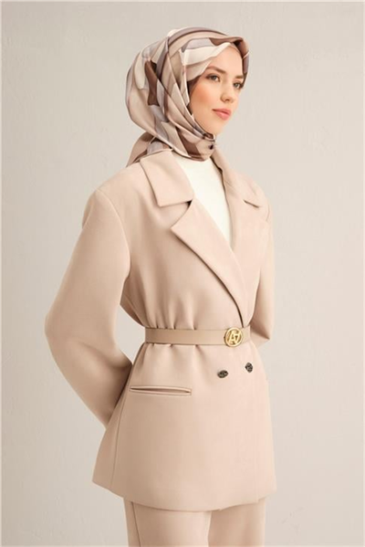 Armine Soyut Desenli Saf İpek Sura Eşarp 9306D 34