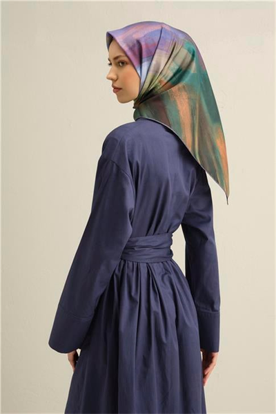 Armine Soyut Desenli Saf İpek Sura Eşarp 9308D 06