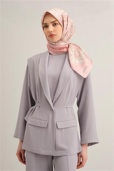 Armine Soyut Desenli Saf İpek Sura Eşarp 9330 05