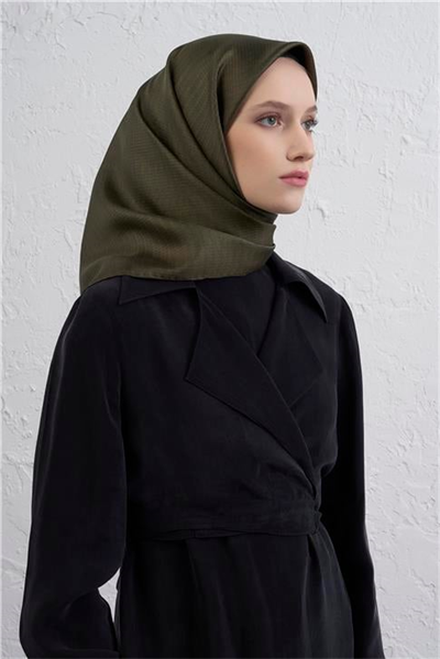 Armine Soyut Desenli Saf İpek Twill Eşarp 9415D 03