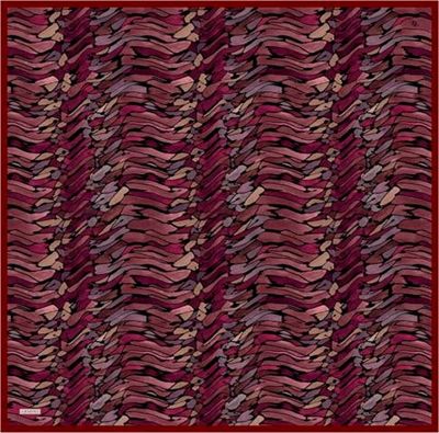 Armine Soyut Desenli Saf İpek Twill Eşarp 9335D 53