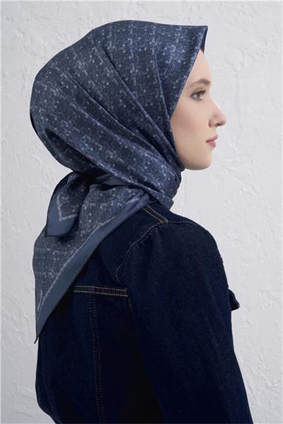Armine Soyut Desenli Saf İpek Twill Eşarp 9405D 31