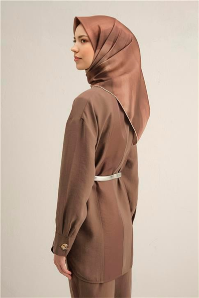 Armine Soyut Desenli Saf İpek Twill Eşarp 9308D 36