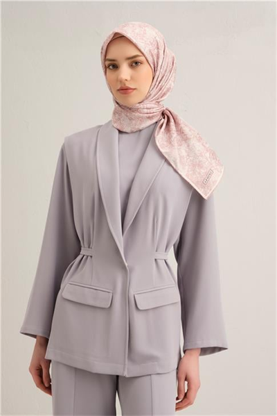 Armine Soyut Desenli Saf İpek Twill Eşarp 9311D 86