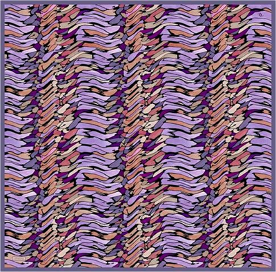 Armine Soyut Desenli Saf İpek Twill Eşarp 9335D 06
