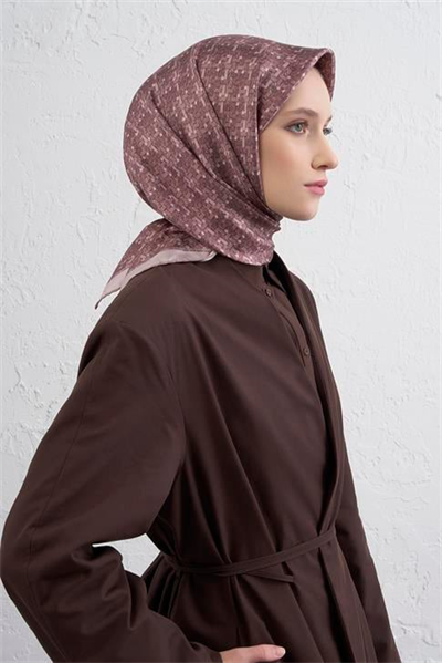 Armine Soyut Desenli Saf İpek Twill Eşarp 9405D 32