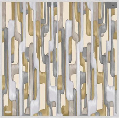 Armine Soyut Desenli Saf İpek Twill Eşarp 9306D 32