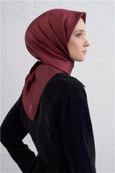 Armine Soyut Desenli Saf İpek Twill Eşarp 9415D 04