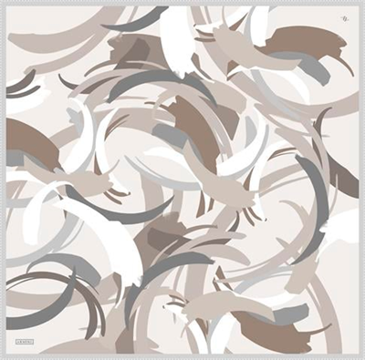 Armine Soyut Desenli Saf İpek Twill Eşarp 9328D 86
