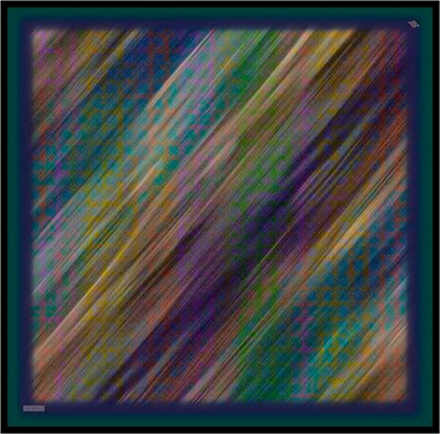 Armine Soyut Desenli Saf İpek Twill Eşarp 9420D 03