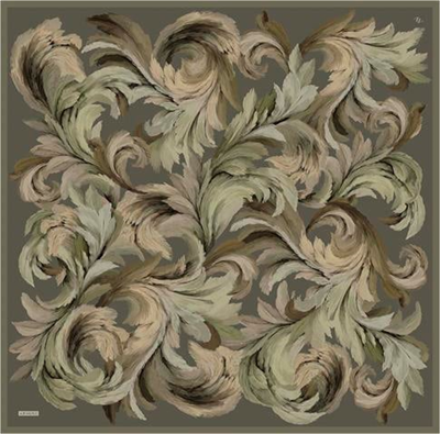 Armine Soyut Desenli Saf İpek Twill Eşarp 9423D 86