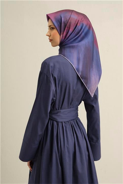 Armine Soyut Desenli Saf İpek Twill Eşarp 9308D 31