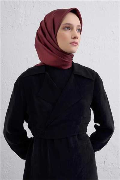 Armine Soyut Desenli Saf İpek Twill Eşarp 9415D 04