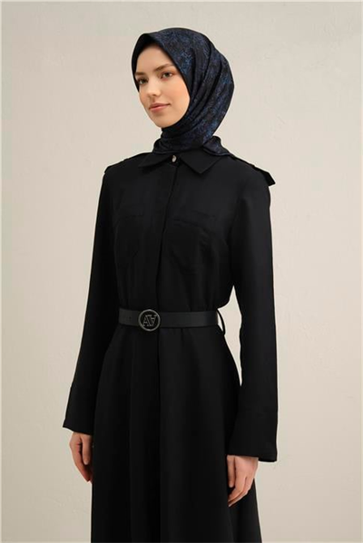 Armine Soyut Desenli Saf İpek Twill Eşarp 9311D 10