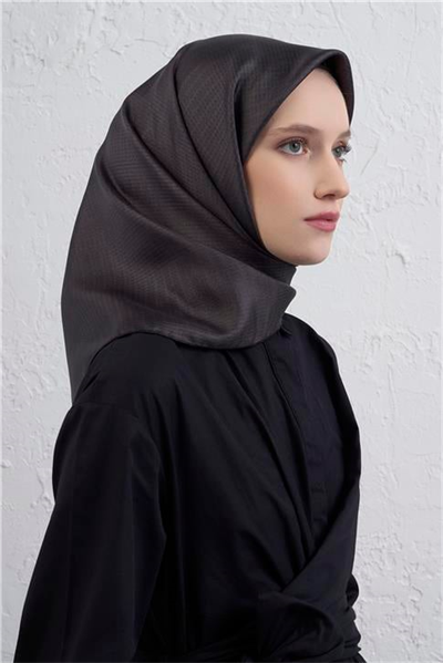 Armine Soyut Desenli Saf İpek Twill Eşarp 9415D 55