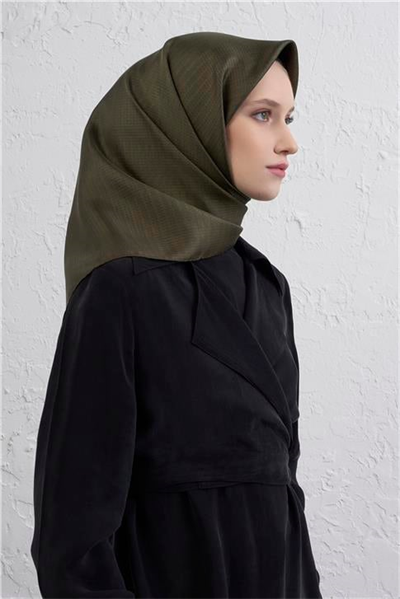 Armine Soyut Desenli Saf İpek Twill Eşarp 9415D 03