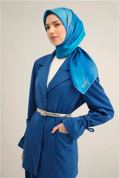 Armine Soyut Desenli Saf İpek Twill Eşarp 9308D 35