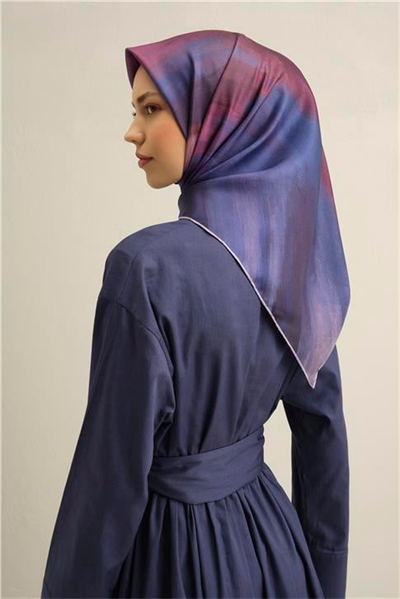 Armine Soyut Desenli Saf İpek Twill Eşarp 9308D 31