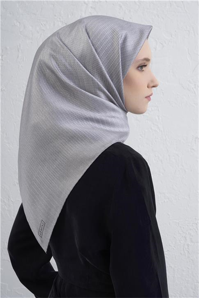 Armine Soyut Desenli Saf İpek Twill Eşarp 9415D 06