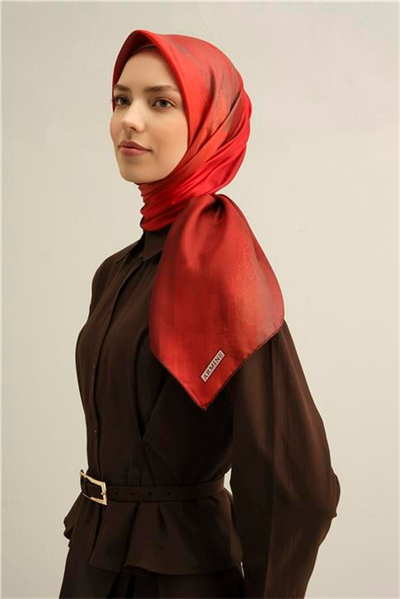 Armine Soyut Desenli Saf İpek Twill Eşarp 9308D 34