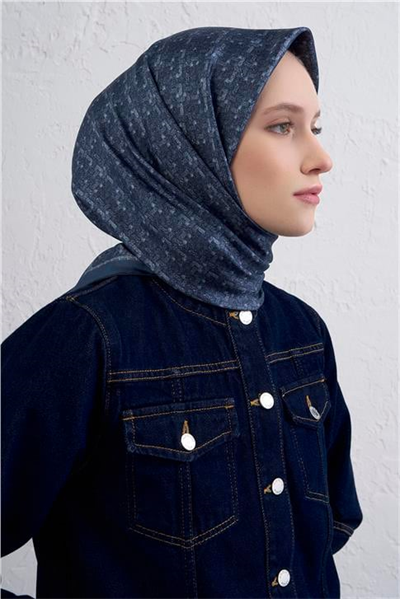 Armine Soyut Desenli Saf İpek Twill Eşarp 9308D 01