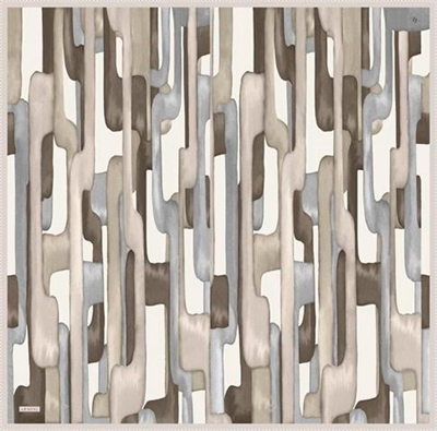 Armine Soyut Desenli Saf İpek Twill Eşarp 9306D 34