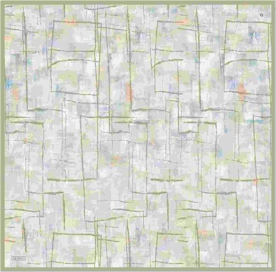 Armine Soyut Desenli Saf İpek Twill Eşarp 9339D 02