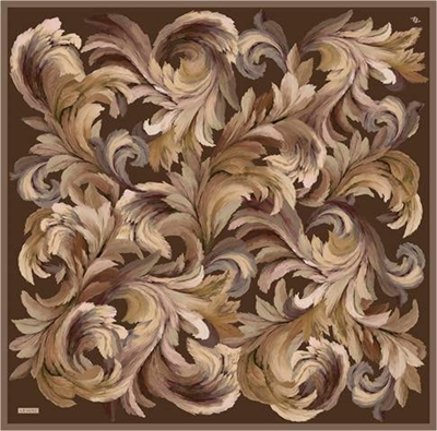 Armine Soyut Desenli Saf İpek Twill Eşarp 9423D 32