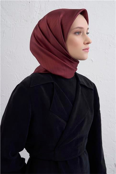 Armine Soyut Desenli Saf İpek Twill Eşarp 9415D 04